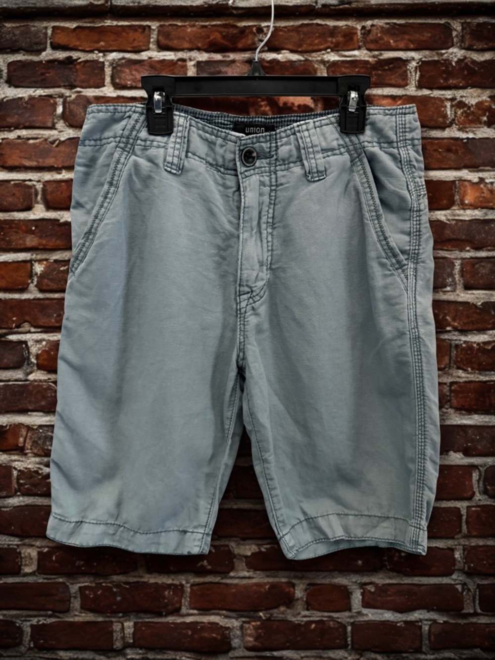 Union Native Spirit & Soul‎ Mens Blue Gray Cargo Shorts Size 30 Regular